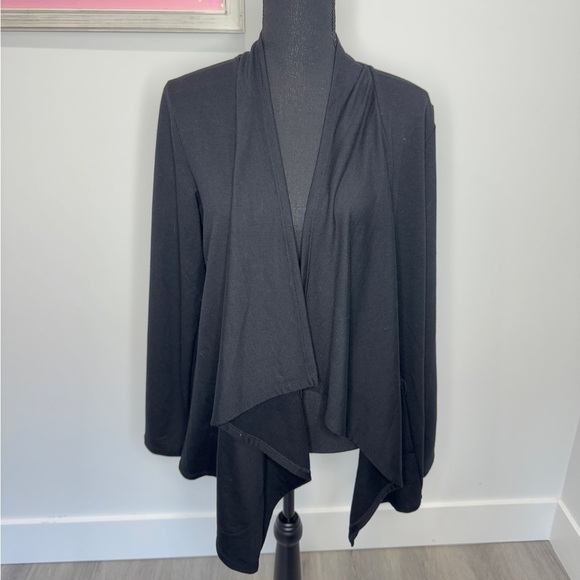 Logo Lounge Black Mid-Weight Long Sleeve Front Open Cardigan (S) - Picture 2 of 6